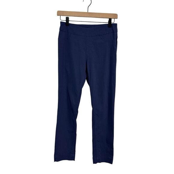 Soft Surroundings Pants - Soft Surroundings Blue Pull On Stretch Pants Ankle Style 3AC10 Size Petite XS